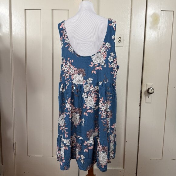 Torrid Mini Challis Tiered Tank Dress 3 3X Cottage Fairy Floral Babydoll 2023 - Picture 5 of 8